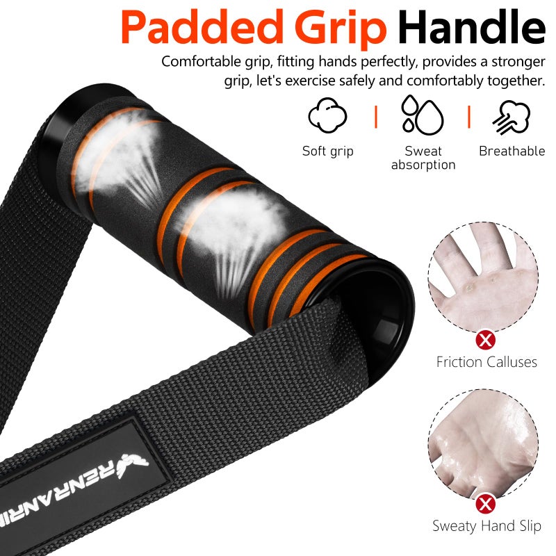RENRANRING Gym Exercise Handles, Replacement Handle Attachments for Cable Machine Pulleys, Resistance Band and Strength Trainer, Pull Down Workout Accessories, Home Gym Add On Equipment - Image 4